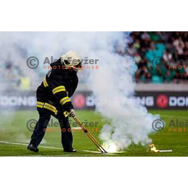 in action during UEFA Conference League 2025/2026 play-off football match between NK Olimpija Ljubljana and Noah in SRC Stozice, Ljubljana, Slovenia on August 21, 2025