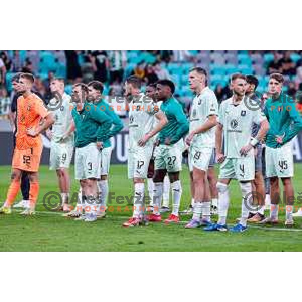 Matevz Dajcar in action during UEFA Conference League 2025/2026 play-off football match between NK Olimpija Ljubljana and Noah in SRC Stozice, Ljubljana, Slovenia on August 21, 2025