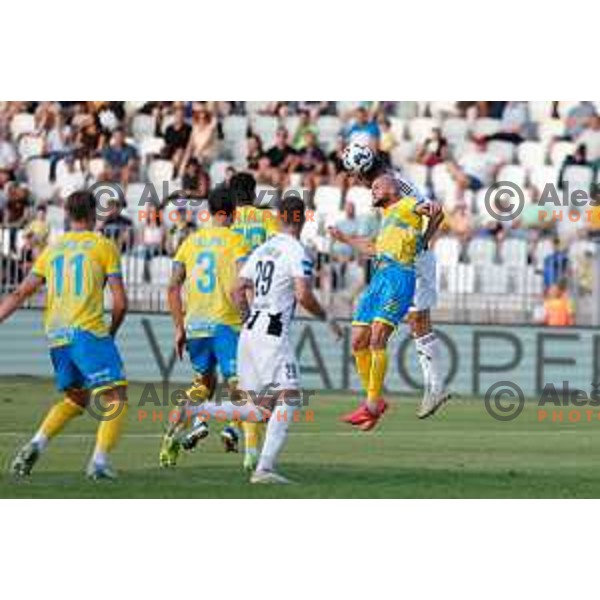 in action during Prva liga Telemach 2025/2026 football match between Koper and Mura at Bonifika Stadium in Koper, Slovenia on August 23, 2025 
