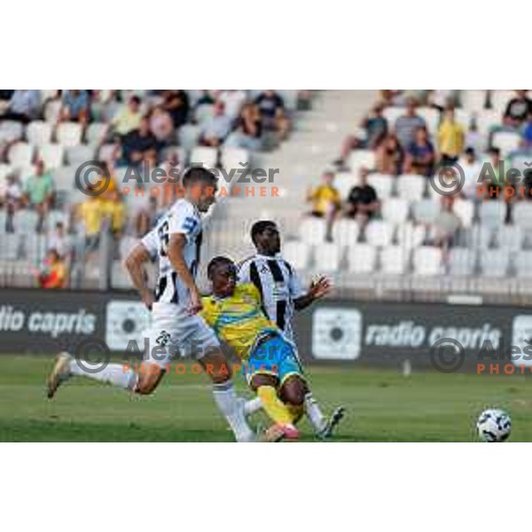 Isaac Matondo in action during Prva liga Telemach 2025/2026 football match between Koper and Mura at Bonifika Stadium in Koper, Slovenia on August 23, 2025 