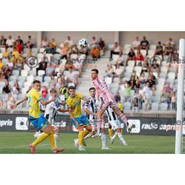 in action during Prva liga Telemach 2025/2026 football match between Koper and Mura at Bonifika Stadium in Koper, Slovenia on August 23, 2025 