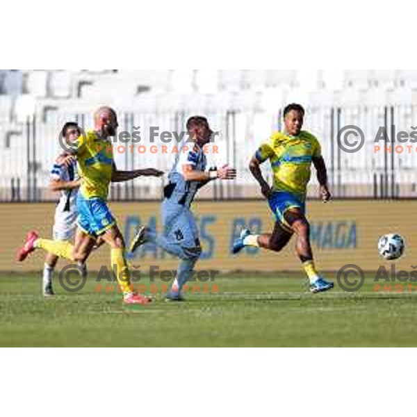 in action during Prva liga Telemach 2025/2026 football match between Koper and Mura at Bonifika Stadium in Koper, Slovenia on August 23, 2025 