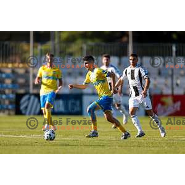in action during Prva liga Telemach 2025/2026 football match between Koper and Mura at Bonifika Stadium in Koper, Slovenia on August 23, 2025 