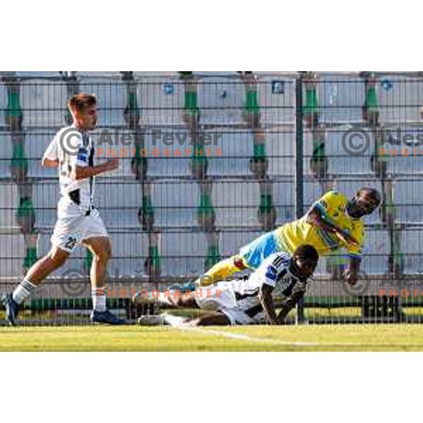 in action during Prva liga Telemach 2025/2026 football match between Koper and Mura at Bonifika Stadium in Koper, Slovenia on August 23, 2025 