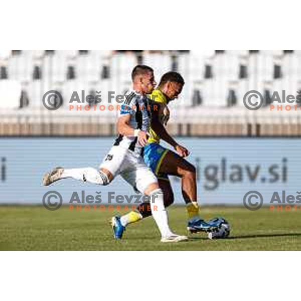 in action during Prva liga Telemach 2025/2026 football match between Koper and Mura at Bonifika Stadium in Koper, Slovenia on August 23, 2025 