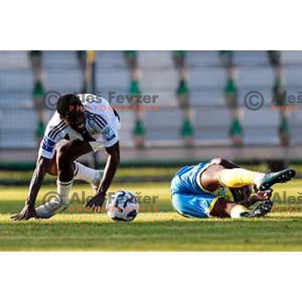 in action during Prva liga Telemach 2025/2026 football match between Koper and Mura at Bonifika Stadium in Koper, Slovenia on August 23, 2025 