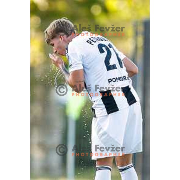 in action during Prva liga Telemach 2025/2026 football match between Koper and Mura at Bonifika Stadium in Koper, Slovenia on August 23, 2025 