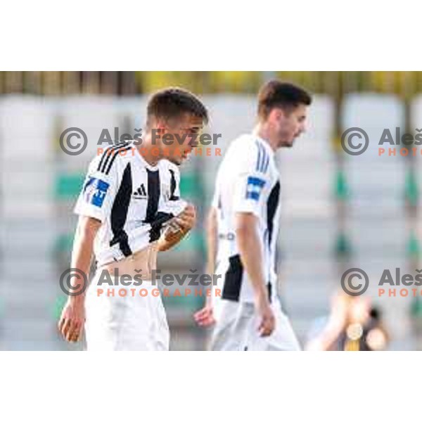 in action during Prva liga Telemach 2025/2026 football match between Koper and Mura at Bonifika Stadium in Koper, Slovenia on August 23, 2025 