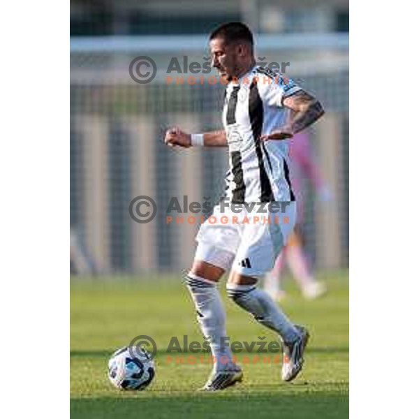 in action during Prva liga Telemach 2025/2026 football match between Koper and Mura at Bonifika Stadium in Koper, Slovenia on August 23, 2025 
