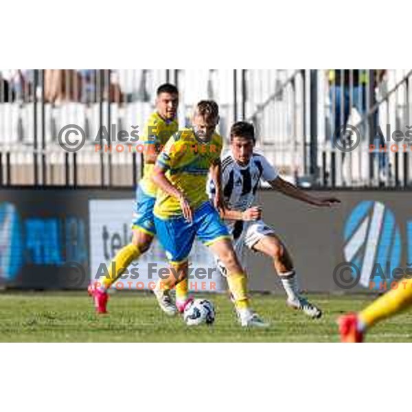 in action during Prva liga Telemach 2025/2026 football match between Koper and Mura at Bonifika Stadium in Koper, Slovenia on August 23, 2025 