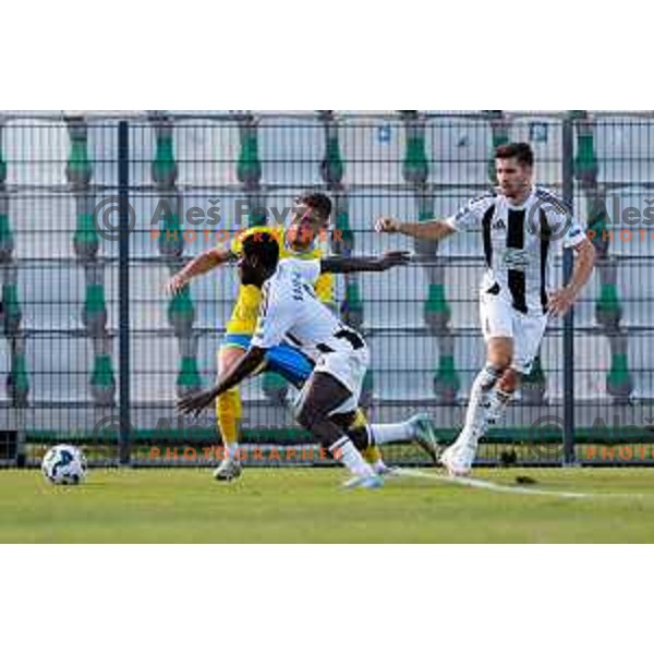 in action during Prva liga Telemach 2025/2026 football match between Koper and Mura at Bonifika Stadium in Koper, Slovenia on August 23, 2025 