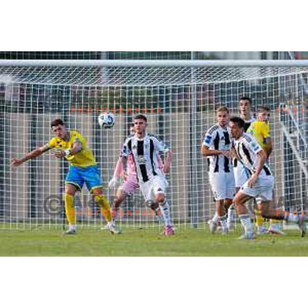 Deni Juric in action during Prva liga Telemach 2025/2026 football match between Koper and Mura at Bonifika Stadium in Koper, Slovenia on August 23, 2025 