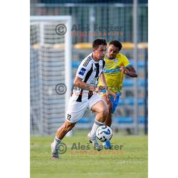 in action during Prva liga Telemach 2025/2026 football match between Koper and Mura at Bonifika Stadium in Koper, Slovenia on August 23, 2025 
