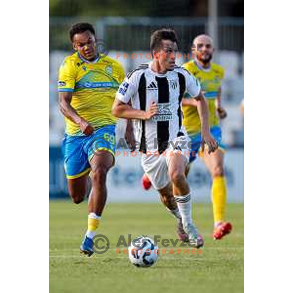 in action during Prva liga Telemach 2025/2026 football match between Koper and Mura at Bonifika Stadium in Koper, Slovenia on August 23, 2025 