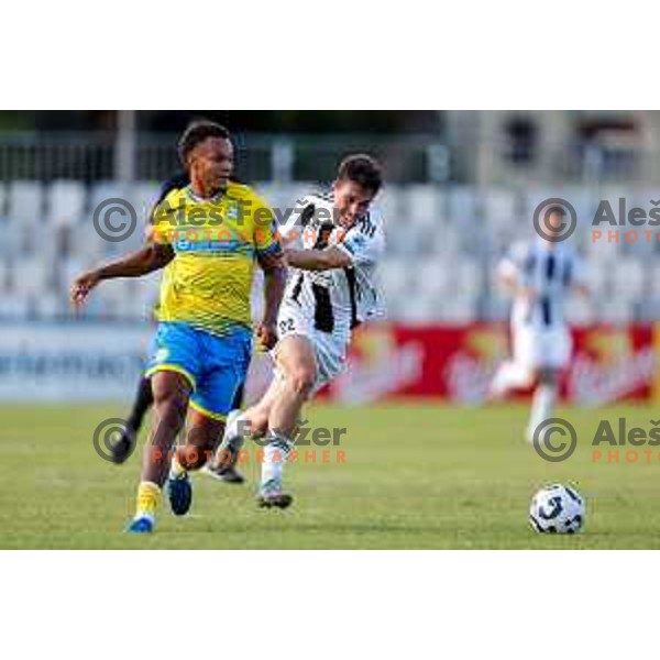 in action during Prva liga Telemach 2025/2026 football match between Koper and Mura at Bonifika Stadium in Koper, Slovenia on August 23, 2025 