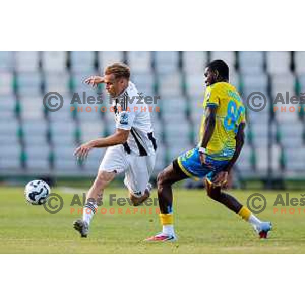 in action during Prva liga Telemach 2025/2026 football match between Koper and Mura at Bonifika Stadium in Koper, Slovenia on August 23, 2025 