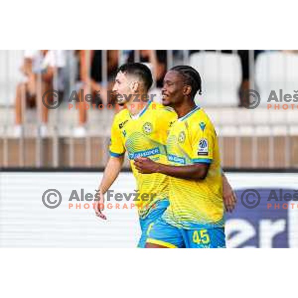 Isaac Matondo in action during Prva liga Telemach 2025/2026 football match between Koper and Mura at Bonifika Stadium in Koper, Slovenia on August 23, 2025 