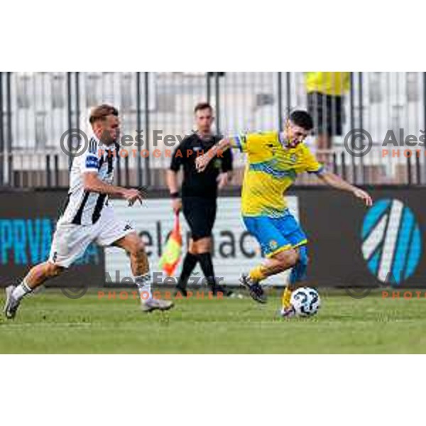 in action during Prva liga Telemach 2025/2026 football match between Koper and Mura at Bonifika Stadium in Koper, Slovenia on August 23, 2025 