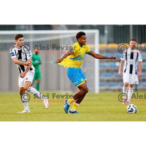 in action during Prva liga Telemach 2025/2026 football match between Koper and Mura at Bonifika Stadium in Koper, Slovenia on August 23, 2025 