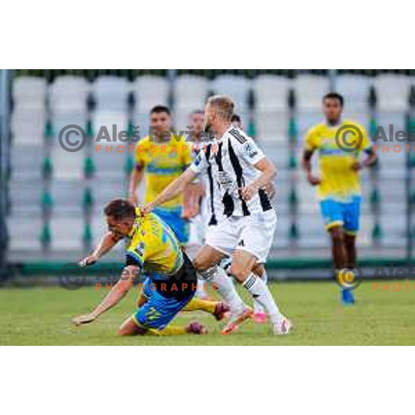 in action during Prva liga Telemach 2025/2026 football match between Koper and Mura at Bonifika Stadium in Koper, Slovenia on August 23, 2025 
