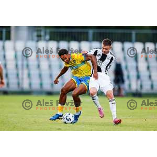 in action during Prva liga Telemach 2025/2026 football match between Koper and Mura at Bonifika Stadium in Koper, Slovenia on August 23, 2025 