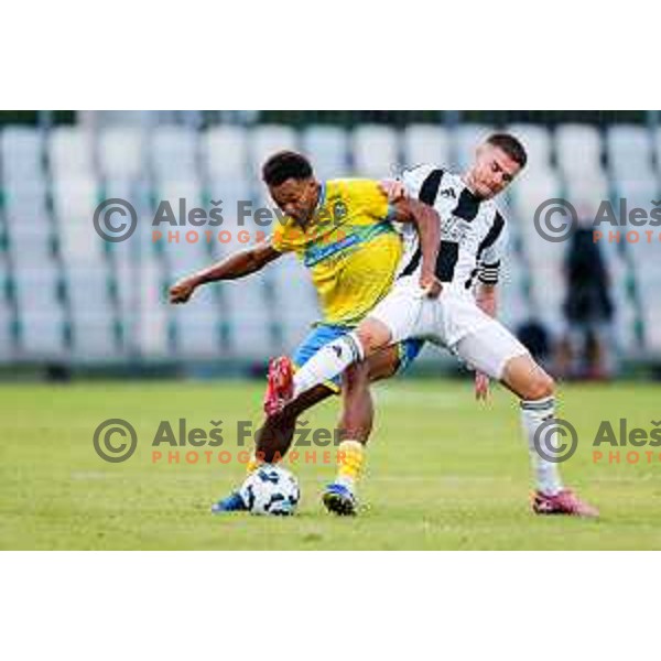 in action during Prva liga Telemach 2025/2026 football match between Koper and Mura at Bonifika Stadium in Koper, Slovenia on August 23, 2025 