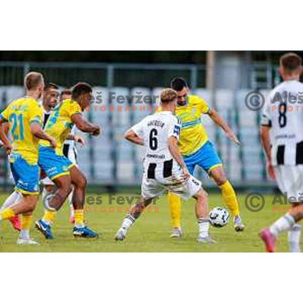 in action during Prva liga Telemach 2025/2026 football match between Koper and Mura at Bonifika Stadium in Koper, Slovenia on August 23, 2025 