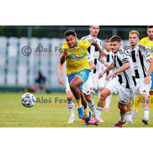 in action during Prva liga Telemach 2025/2026 football match between Koper and Mura at Bonifika Stadium in Koper, Slovenia on August 23, 2025 