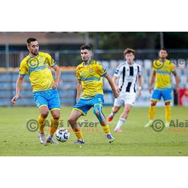 in action during Prva liga Telemach 2025/2026 football match between Koper and Mura at Bonifika Stadium in Koper, Slovenia on August 23, 2025 