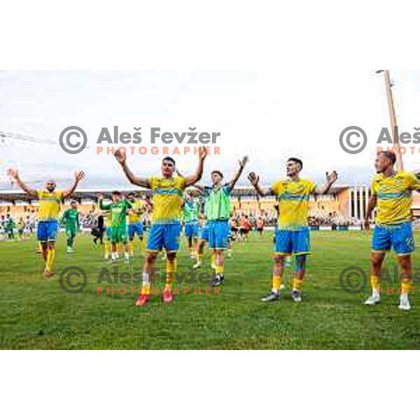in action during Prva liga Telemach 2025/2026 football match between Koper and Mura at Bonifika Stadium in Koper, Slovenia on August 23, 2025 