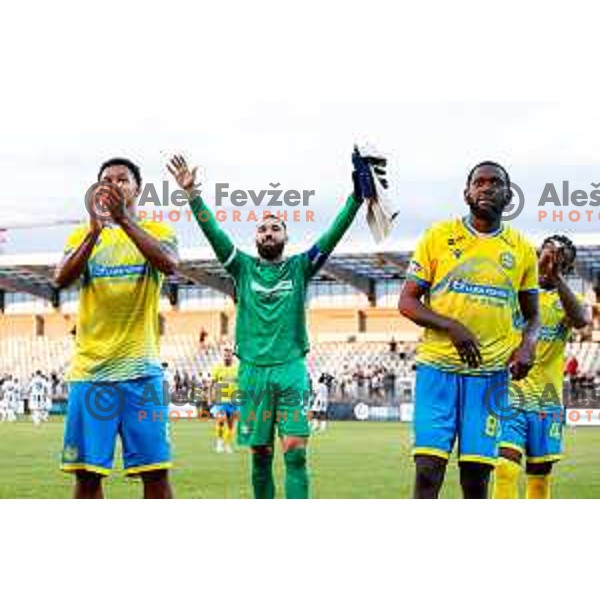 in action during Prva liga Telemach 2025/2026 football match between Koper and Mura at Bonifika Stadium in Koper, Slovenia on August 23, 2025 