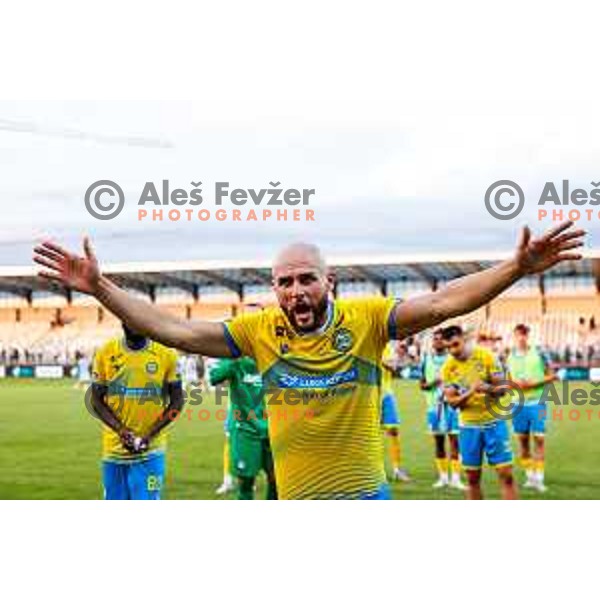 Dominik Ivkic in action during Prva liga Telemach 2025/2026 football match between Koper and Mura at Bonifika Stadium in Koper, Slovenia on August 23, 2025 