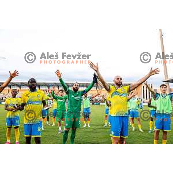in action during Prva liga Telemach 2025/2026 football match between Koper and Mura at Bonifika Stadium in Koper, Slovenia on August 23, 2025 