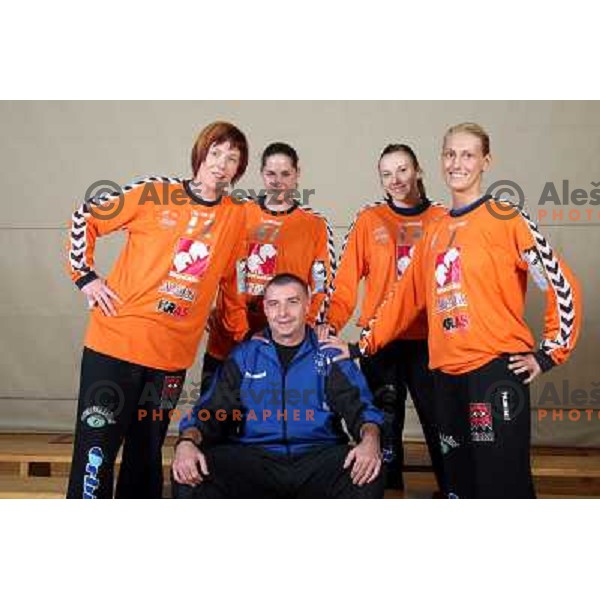 members of handball team Krim Mercator at official team shot for 2008-09 Championsleague. Ljubljana, Slovenia 29.10.2008 