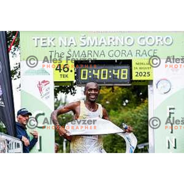 Philemon Kiriago (KEN), winner of WMRA Smarna Gora final race of the 2025 season- Tek na Smarno goro, Ljubljana, Slovenia on August 24, 2025