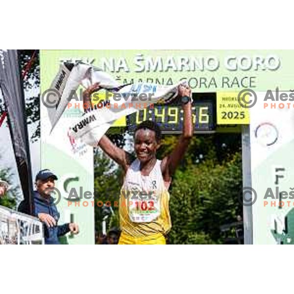 Gloria Chebet (KEN), winner in Women\'s category at WMRA Smarna Gora final race of the 2025 season- Tek na Smarno goro, Ljubljana, Slovenia on August 24, 2025