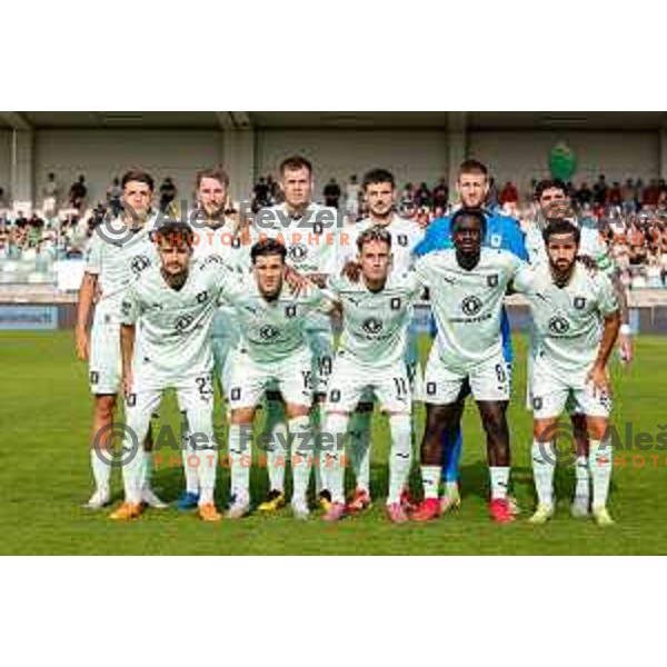 in action during Prva liga Telemach 2025/2026 football match between Primorje and Olimpija in Ajdovscina, Slovenia on August 24, 2025