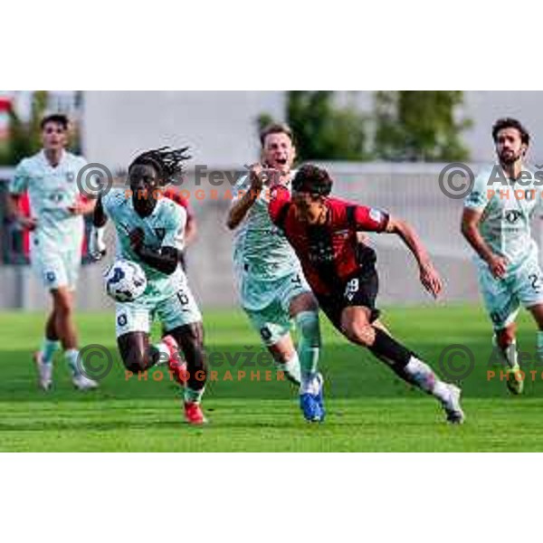 Haris Kadric in action during Prva liga Telemach 2025/2026 football match between Primorje and Olimpija in Ajdovscina, Slovenia on August 24, 2025