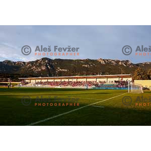 Roger Andretty celebrates a goal during Prva liga Telemach 2025/2026 football match between Primorje and Olimpija in Ajdovscina, Slovenia on August 24, 2025