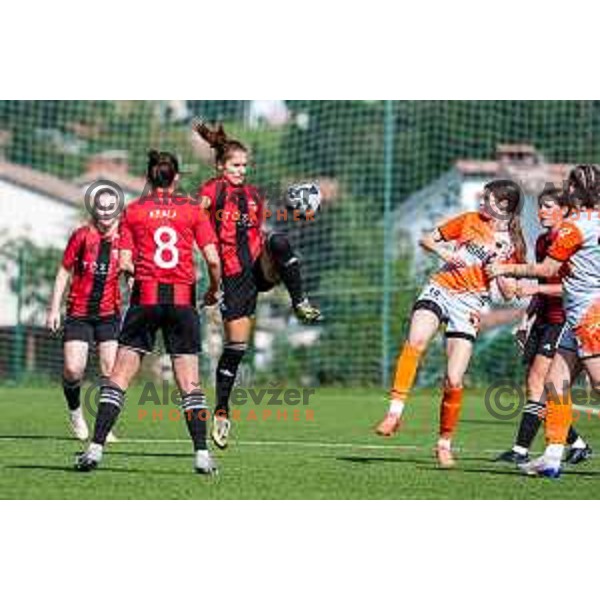during 1.ZNL Triglav 2025/2026 league women’s football match between Primorje Tosla Nutricosmetics and ZNK Cerklje in Ajdovscina, Slovenia on August 24, 2025