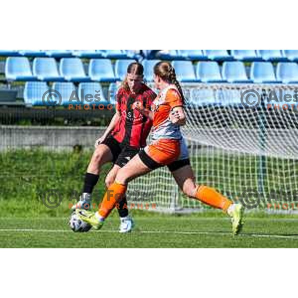 during 1.ZNL Triglav 2025/2026 league women’s football match between Primorje Tosla Nutricosmetics and ZNK Cerklje in Ajdovscina, Slovenia on August 24, 2025