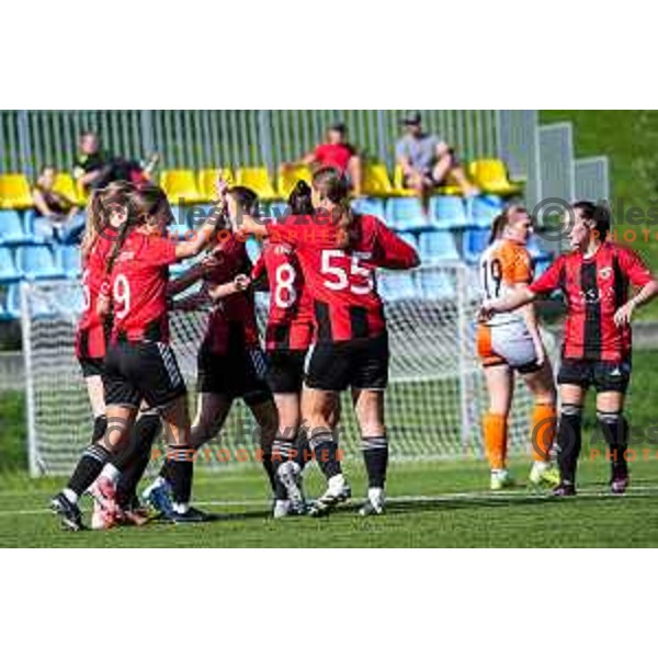during 1.ZNL Triglav 2025/2026 league women’s football match between Primorje Tosla Nutricosmetics and ZNK Cerklje in Ajdovscina, Slovenia on August 24, 2025