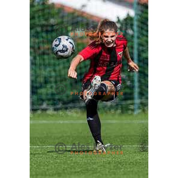 during 1.ZNL Triglav 2025/2026 league women’s football match between Primorje Tosla Nutricosmetics and ZNK Cerklje in Ajdovscina, Slovenia on August 24, 2025