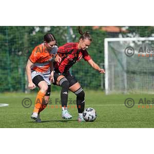 during 1.ZNL Triglav 2025/2026 league women’s football match between Primorje Tosla Nutricosmetics and ZNK Cerklje in Ajdovscina, Slovenia on August 24, 2025