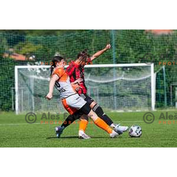 during 1.ZNL Triglav 2025/2026 league women’s football match between Primorje Tosla Nutricosmetics and ZNK Cerklje in Ajdovscina, Slovenia on August 24, 2025