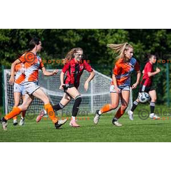 during 1.ZNL Triglav 2025/2026 league women’s football match between Primorje Tosla Nutricosmetics and ZNK Cerklje in Ajdovscina, Slovenia on August 24, 2025