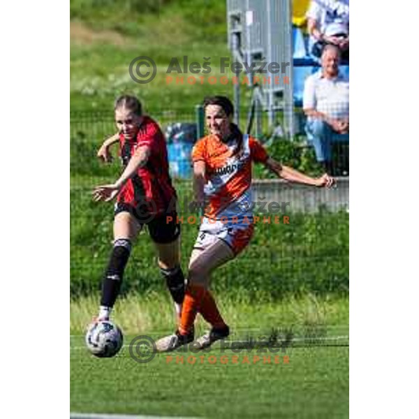 during 1.ZNL Triglav 2025/2026 league women’s football match between Primorje Tosla Nutricosmetics and ZNK Cerklje in Ajdovscina, Slovenia on August 24, 2025