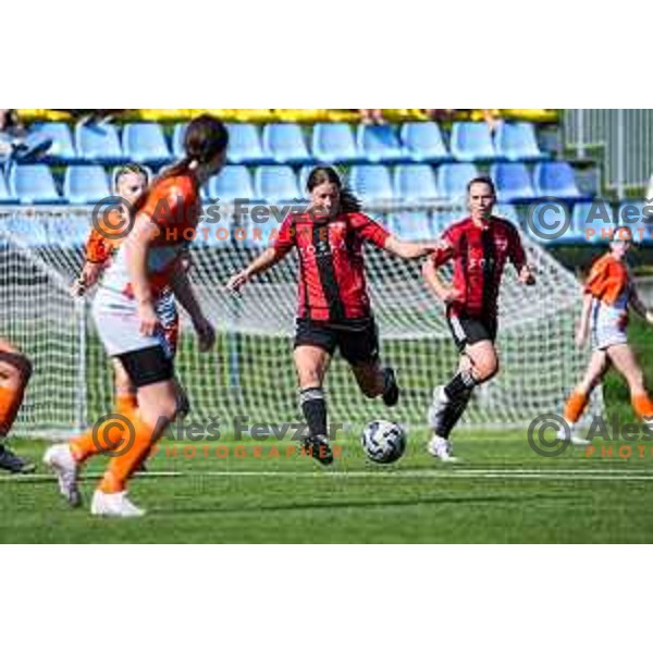 during 1.ZNL Triglav 2025/2026 league women’s football match between Primorje Tosla Nutricosmetics and ZNK Cerklje in Ajdovscina, Slovenia on August 24, 2025