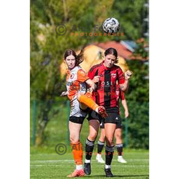 during 1.ZNL Triglav 2025/2026 league women’s football match between Primorje Tosla Nutricosmetics and ZNK Cerklje in Ajdovscina, Slovenia on August 24, 2025