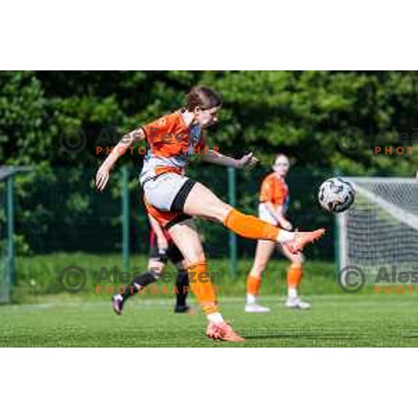during 1.ZNL Triglav 2025/2026 league women’s football match between Primorje Tosla Nutricosmetics and ZNK Cerklje in Ajdovscina, Slovenia on August 24, 2025